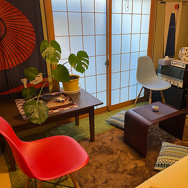 yuu.styleのニトリ-クッションカバー(AKマルチジグザク BL) の家具・インテリア写真