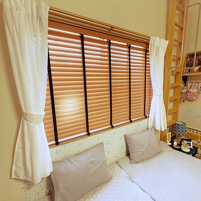 wakaba223のニトリ-レースカーテン(ミーティア ブラウン 100X133X2) の家具・インテリア写真