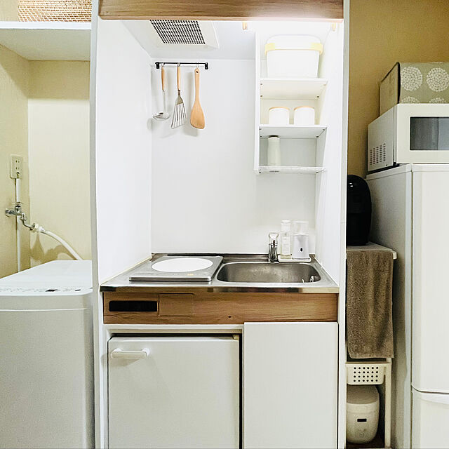chibi-buuuuの-ORIGINALBASIC　全自動洗濯機 洗濯4.5kg　BW-45A-W ホワイト（標準設置無料）の家具・インテリア写真