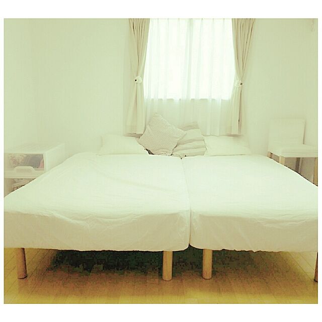 yukarinのノーブランド-マットレスベッド シングル 脚22cm シルバーアッシュ 新・色・寝心地が選べる!20色カバーリングボンネルコイルマットレスベッドの家具・インテリア写真