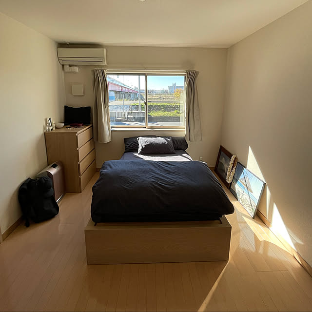 2021人気新作 MALM マルム ベッドフレーム, ホワイトステインオーク材