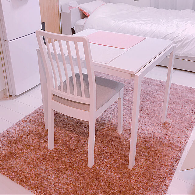 mikuのイケア-【IKEA -イケア-】ikea テーブル VANGSTA -ヴァングスタ- 伸長式テーブル ホワイト 80/120x70 cm 2〜4人用 (403.751.29)の家具・インテリア写真