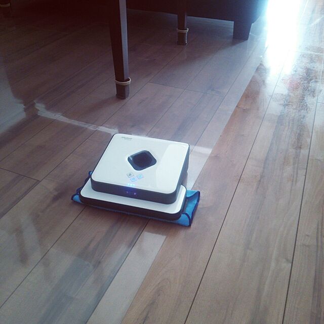 brown-whiteの-アキレス 透明ダイニングテーブル下マット（床保護マット）180×300cm（2枚連結タイプ）【送料無料】の家具・インテリア写真