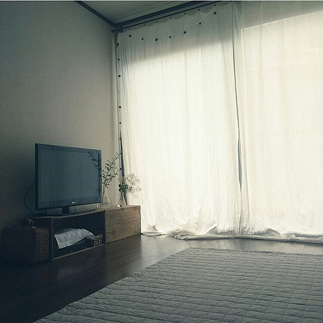 ichicoの無印良品-麻平織フラットシーツ・Ｓ／生成 Ｓ／オフ白の家具・インテリア写真