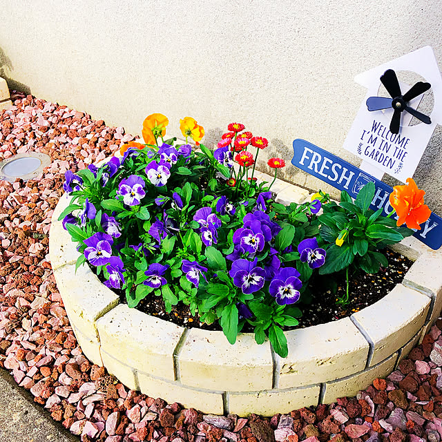 写真付きレビュー 花壇用 レンガ風 プランターボックス 花壇ブロック カーブ アンティーク 単品 おしゃれ 在庫限りの通販商品 口コミ情報 Roomclipショッピング