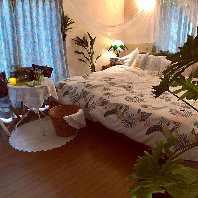 na-chanのニトリ-マルチすっぽりシーツ ダブル(オオハシ D) の家具・インテリア写真