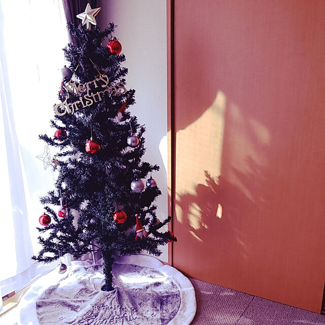 chankoのInterlink-JP-Interlink-JP インタークリスマスツリースカート足元布クリスマス飾りツリースカートオーナメントデコレーションサンタクロース屋内飾り円形不織布ふわふわ愛い豪華（ホワイトグレー90センチメートル）の家具・インテリア写真