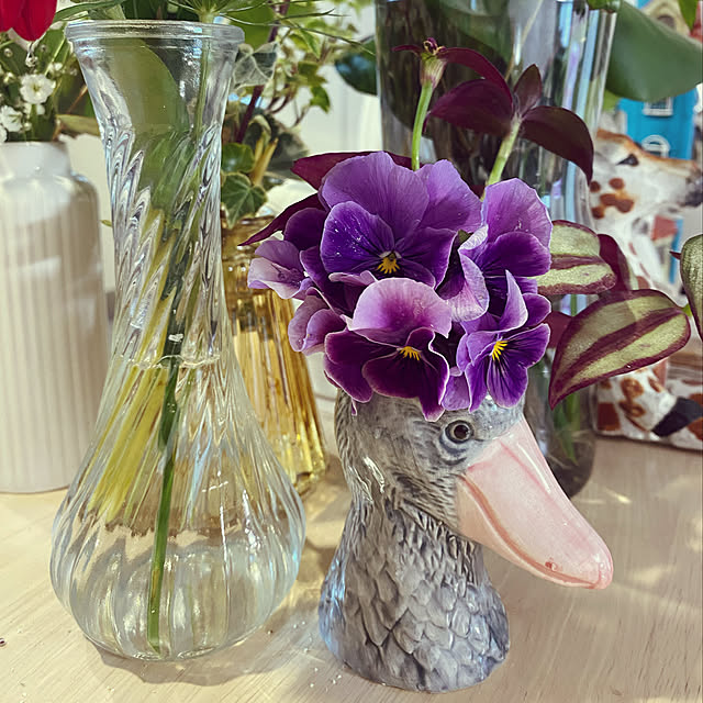 muuのZ-CRAFT-Z-CRAFT フラワーベース アニマルベース C ANIMAL VASE C インテリア 雑貨 花瓶 花びん 動物 フラワースタンド コンパクト 09.ハシビロコウの家具・インテリア写真