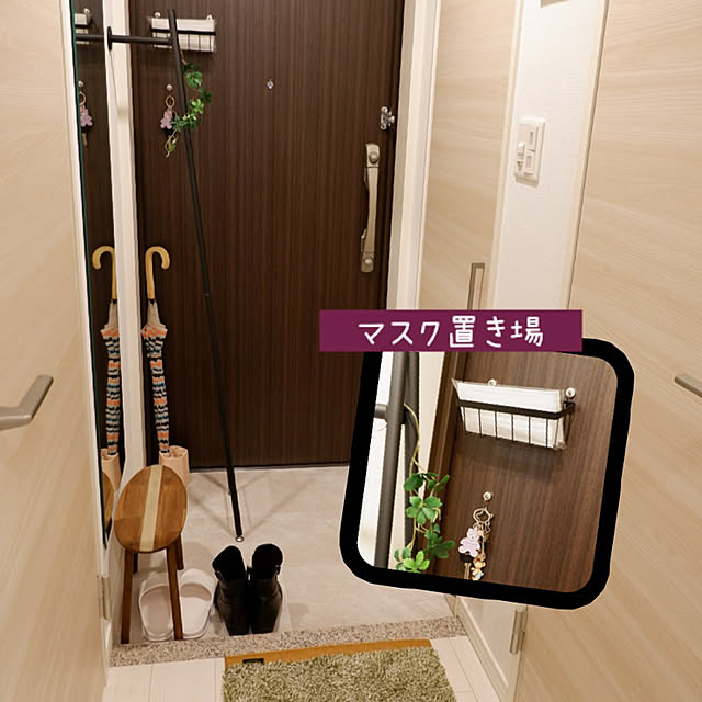 Azukiの-ハンガーラック 省スペース コートハンガー 立てかけ スリム おしゃれ 玄関収納 ウォールバー EH-S3の家具・インテリア写真