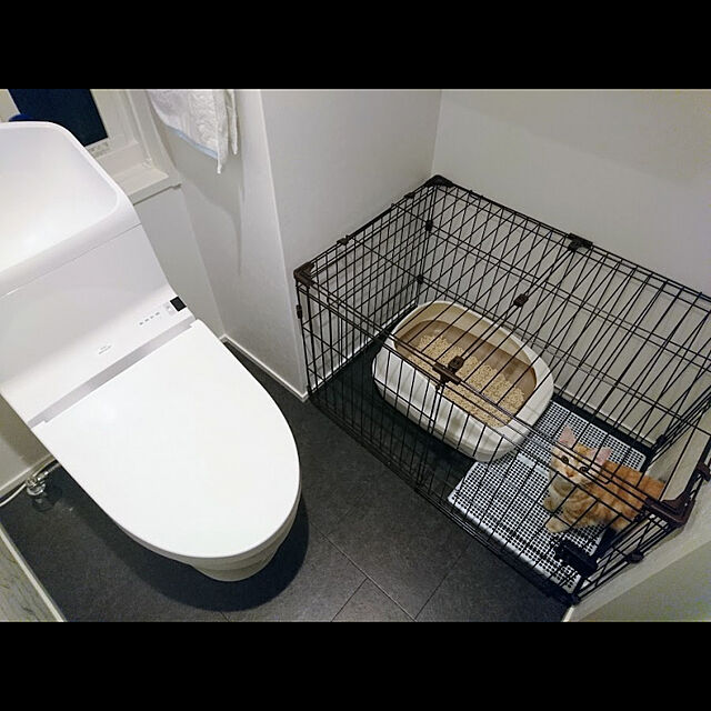 malmの-デオトイレ　ハーフカバー　本体セット　ナチュラルアイボリー　猫トイレ　猫用トイレ　お一人様1点限り　関東当日便の家具・インテリア写真