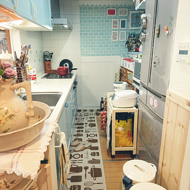 soraのニトリ-レンジラック(バリオ 49 WH) の家具・インテリア写真