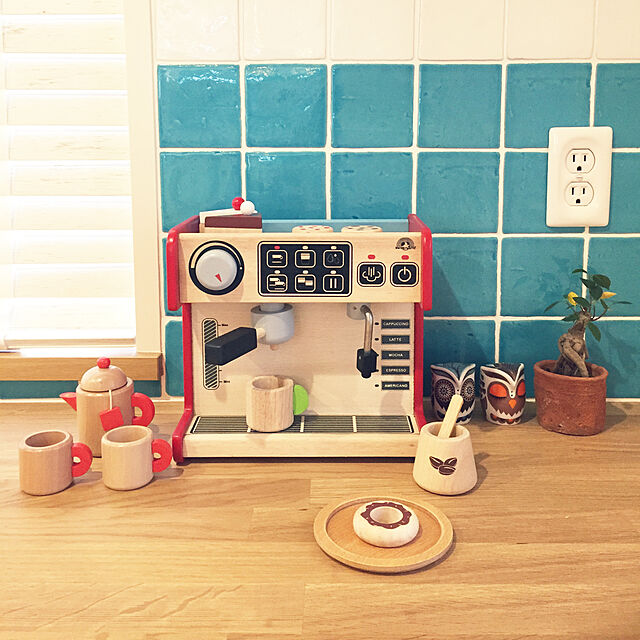 yrsの-正規品 wonderworld(ワンダーワールド) [オールインワン・コーヒーショップ] [あす楽対応] おままごと キッチン 木製 木のおもちゃ コンロの家具・インテリア写真
