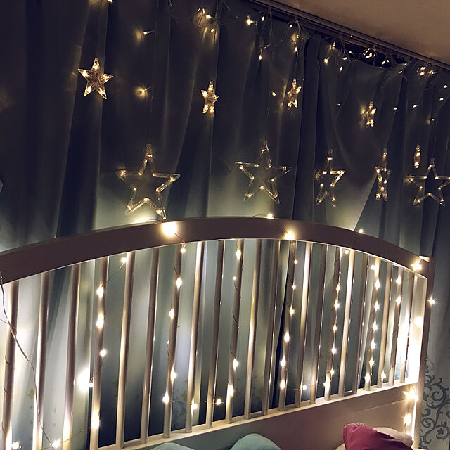 nagi6のTopYart-TopYart LEDイルミネーションライト 電池式 星 2.5m 138LED LEDストリングライト スター 電装 クリスマス飾り パーティー 結婚式 オーナメント 雰囲気作りの家具・インテリア写真