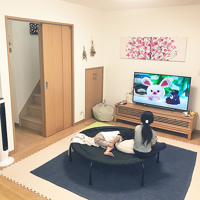 peのカワセ-IRONMAN CLUB(鉄人倶楽部) 家庭用 トランポリン 48 ブラック 直径約120cm IMC-27の家具・インテリア写真