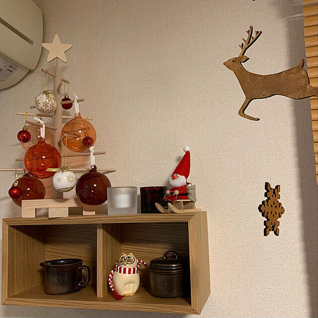mieの-冬の木製モビール クリスマス モビール 置物 木製 室内 飾り インテリア 玄関 リビング 子供部屋 可愛い オーナメント ベッドメリー かわいい 木製 ウッド 置き物 ウィンター トナカイの家具・インテリア写真