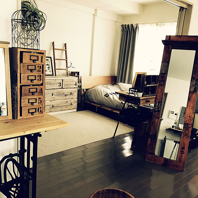 gumiの無印良品-無印良品　壁に付けられる家具・箱・幅44cm・オーク材　幅44×奥行15．5×高さ19cmの家具・インテリア写真