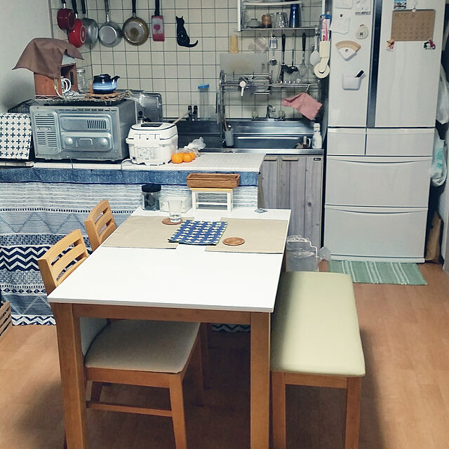 ws-reiの-あこがれの白いキッチンに貼る白タイル保護シートの会 フェリシモ FELISSIMOの家具・インテリア写真