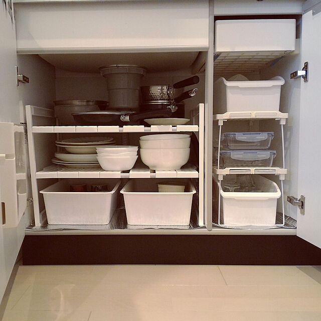 Tazyのニトリ-折りたたみ式 キッチンラックNT 積み重ね棚(445276) の家具・インテリア写真