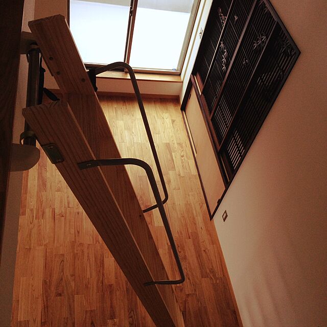 Nanaのベストワン-ロフトはしご カスタムラダー 木製ロフトはしご 正面手すり仕様 クリア塗装 金具セットの家具・インテリア写真