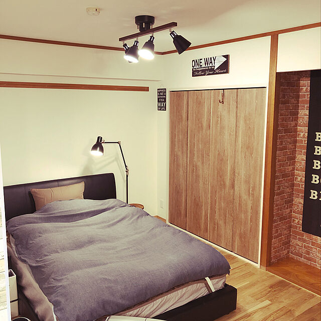 kenTaroのニトリ-ダブルベッドフレーム(バッソ BK) の家具・インテリア写真