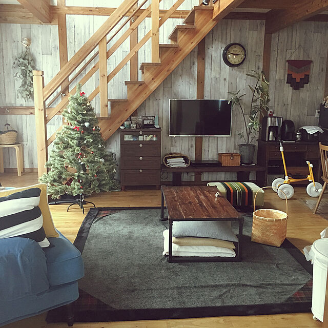 cheppyのニトリ-木製スツール(セロ BK) の家具・インテリア写真