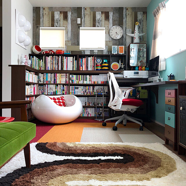 NK67の-シャギーラグ ウェーブ［200×140cm］の家具・インテリア写真