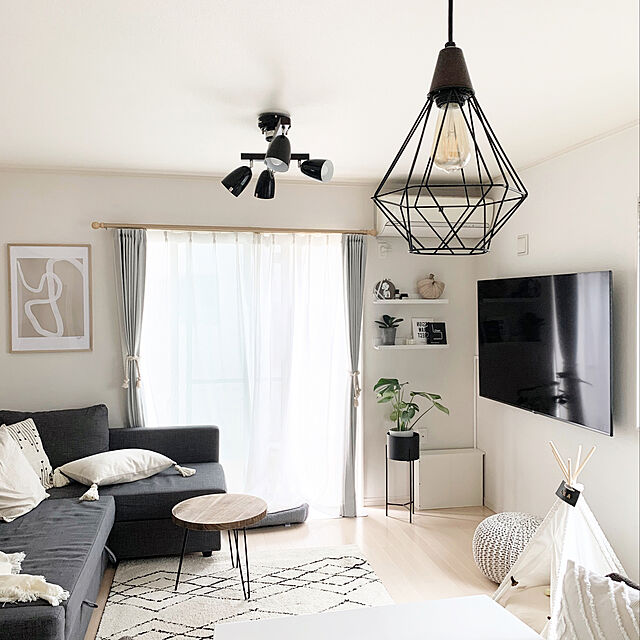 mimiのニトリ-遮光2級・防炎・50サイズカーテン(パレット3 グレー 150X190X2) の家具・インテリア写真