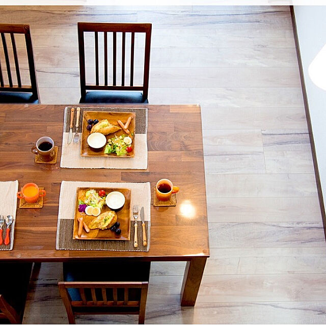 Yukicotoのニトリ-ランチョンマット(リブ バイカラ BR) の家具・インテリア写真
