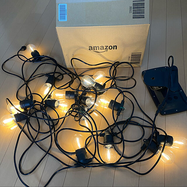 mococoのPinShion-PinShion ソーラー ストリングライト S14ストリングライト イルミネーションライト 15個 LED電球 IP65防水 夜間自動点灯 屋外＆室内対応（14.6m）の家具・インテリア写真