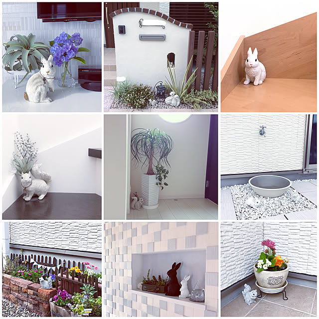 写真付きレビュー】ガーデンオーナメント ラビット うさぎ ウサギ 置物