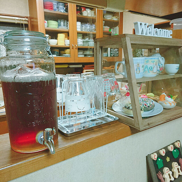 seiko44のリビング-ガラス ドリンクサーバー 2.5L 蛇口付き おしゃれ  梅酒作り 果樹酒 瓶 ガラス製保存容器の家具・インテリア写真