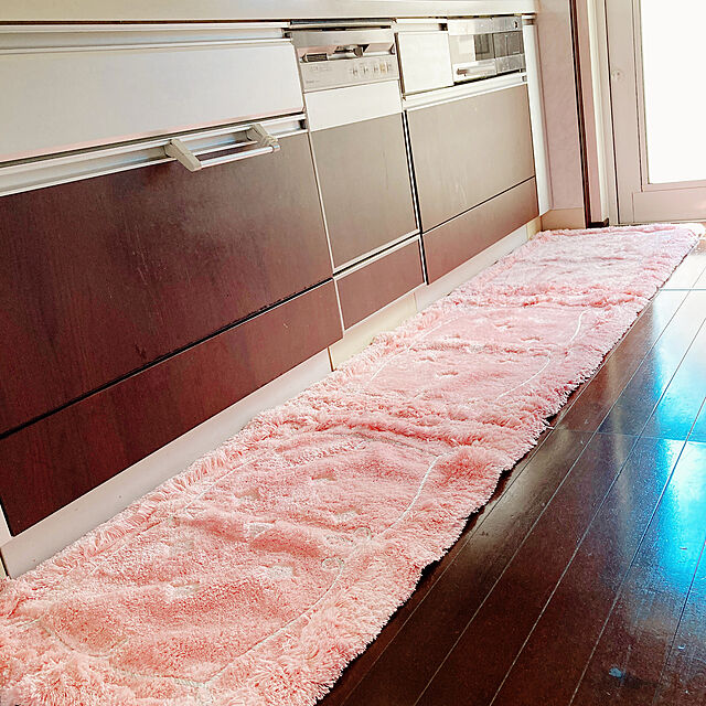 Mayの-バスマットNYNAS(ニーナス)プロローグシリーズ/ピンク・パープル・ホワイト (ホワイト)の家具・インテリア写真