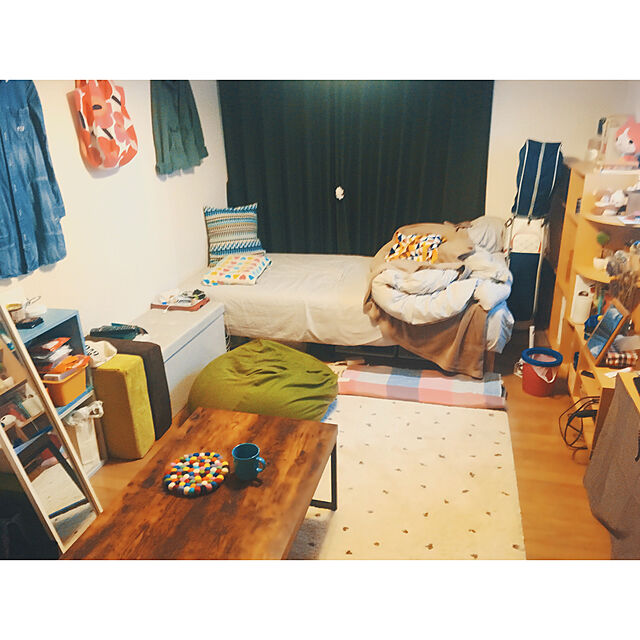 oshikooo930の無印良品-オーガニックコットン洗いざらしボックスシーツ・ＳＤ／生成の家具・インテリア写真