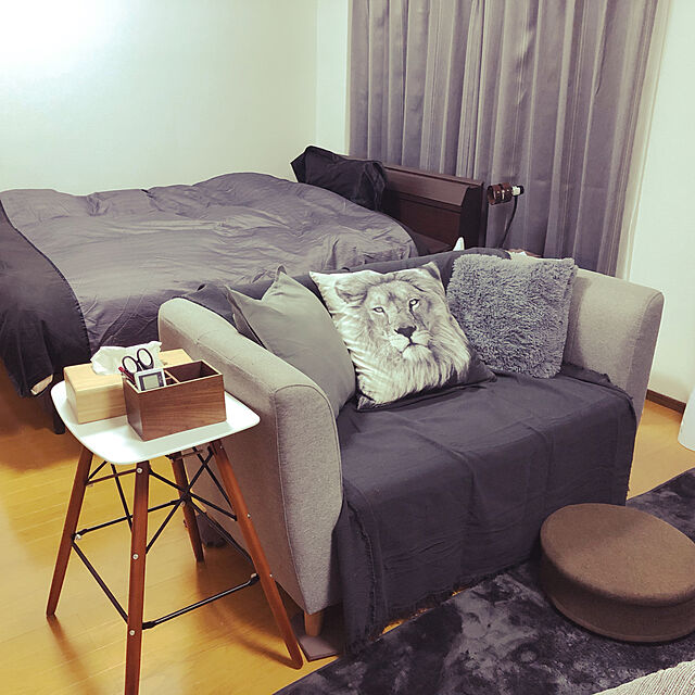 Mihoのイケア-IKEA イケア クッション ライオン グレー 50x50cm z90393913 URSKOGの家具・インテリア写真