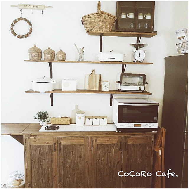 CoCoRoCafe.の-米びつ としてピッタリ！ガラスクッキージャー　7Lサイズ (保存容器 調味料入れ まんまる堂)の家具・インテリア写真