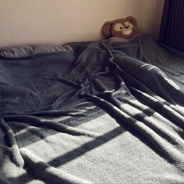 mimimiの小栗-【メリーナイト福袋2023】ヒュピネス/ふんわりシープボア毛布　同色２枚セットの家具・インテリア写真