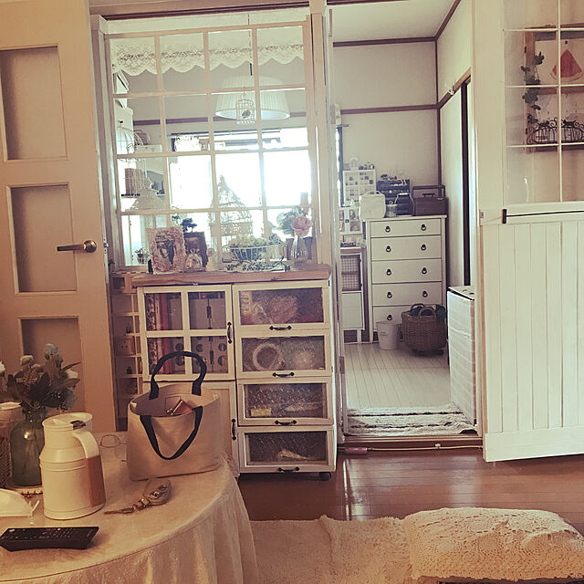 Atsukoの-salut!(サリュ) ライフスタイル 【再入荷】ホワイトランタンオブジェ ホワイトの家具・インテリア写真