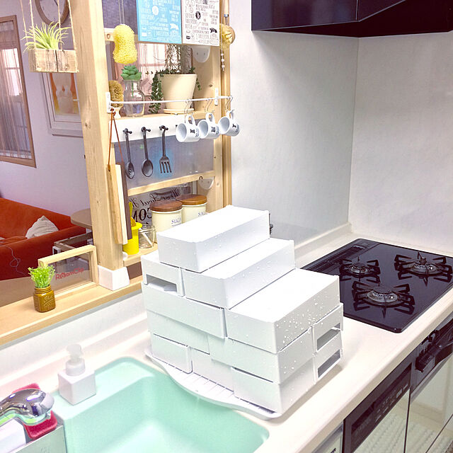miyuのリッチェル-リッチェル シリコーン 水切りトレー ホワイト L ラクール ドレイニングトレー 抗菌加工の家具・インテリア写真