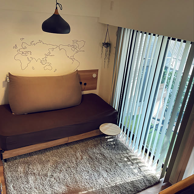 RitHomeの-ウォールステッカー 世界地図 おしゃれ 子供部屋 トイレ モノトーン マップ 『JOURNEY WORLD MAP』 wallsticker シンプル キッズ 転写 インテリアシールの家具・インテリア写真