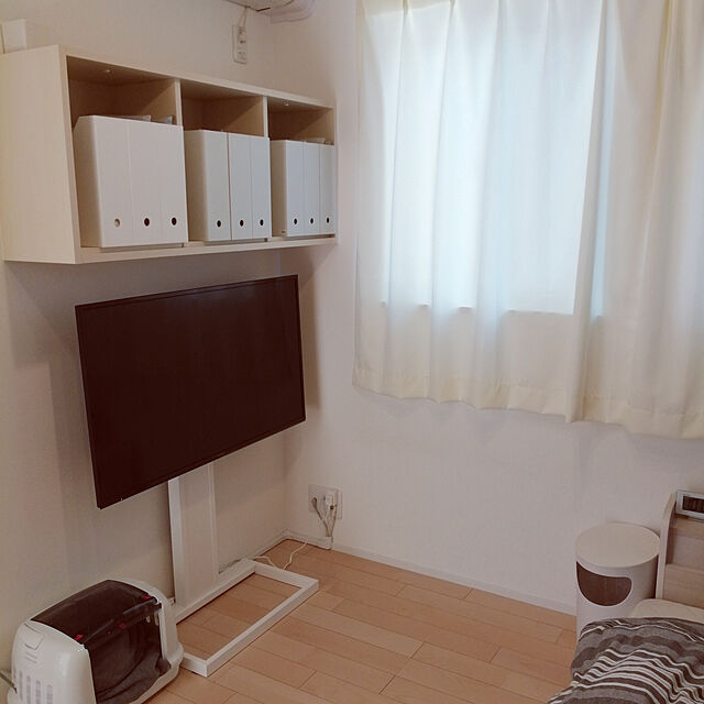 aoipisuke1010のハヤミ工産-ハヤミ工産 テレビスタンド 壁寄 65v型まで対応 ホワイト KF-260Wの家具・インテリア写真