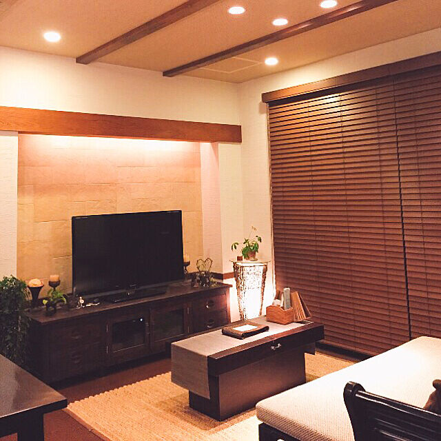 Nagakoの-間接照明 スタンドライト (ラタンツイスト ガラステーブルランプ) アジアン照明 バリ おしゃれ フロアスタンド エスニック リゾートの家具・インテリア写真