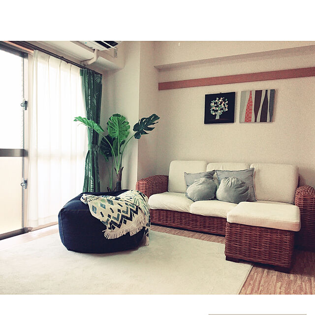 shizuのニトリ-クッションカバー(ランジェ GY)  『玄関先迄納品』 『1年保証』の家具・インテリア写真