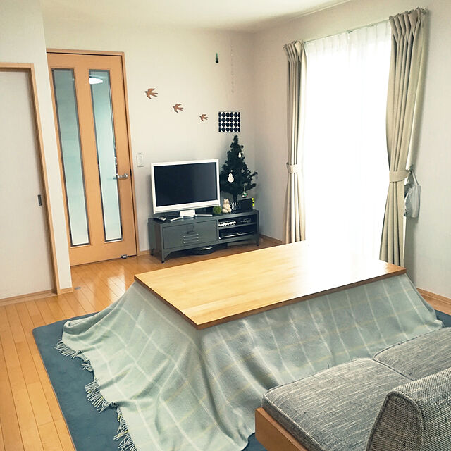 guriの-こたつ布団にもなる綿素材を使ったビッグブランケット[日本製]の家具・インテリア写真