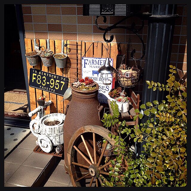 kayocoの-【SALE】ガーデンウィール　木製車輪　M　ブラウン　02P09Jan16の家具・インテリア写真