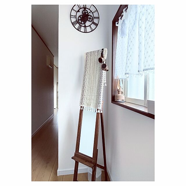 +CHIHARU+のNext-SunnyDayFabric カフェカーテン フェアリー ホワイト ビーズ付き 約幅125cm×丈65cm（ビーズ含）の家具・インテリア写真