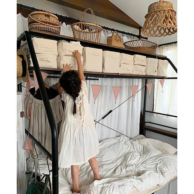 山善] ベッド ぐうたらベッド (コンセント・ハンガーバー・上棚2段・宮