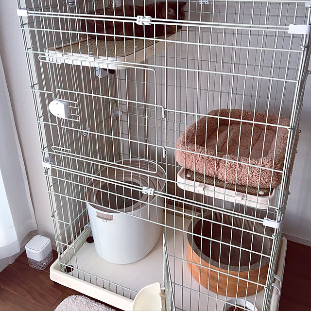 vino0414の-ペットベッド 敷物 クッション 猫用 犬用 フリースカバー (Ｍ, ブラウン)の家具・インテリア写真