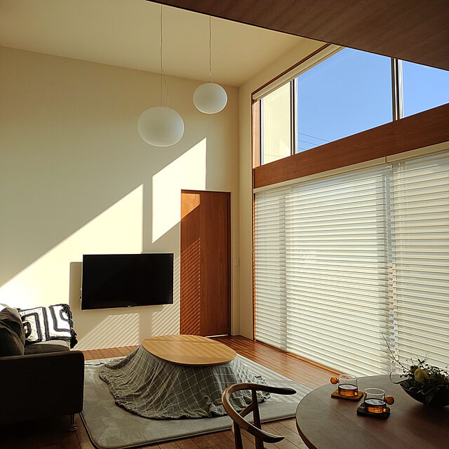 sonaの無印良品-無印良品 綿フランネルヘリンボーンこたつふとん 楕円 長方形用 180×237cm ダークグレー 良品計画の家具・インテリア写真