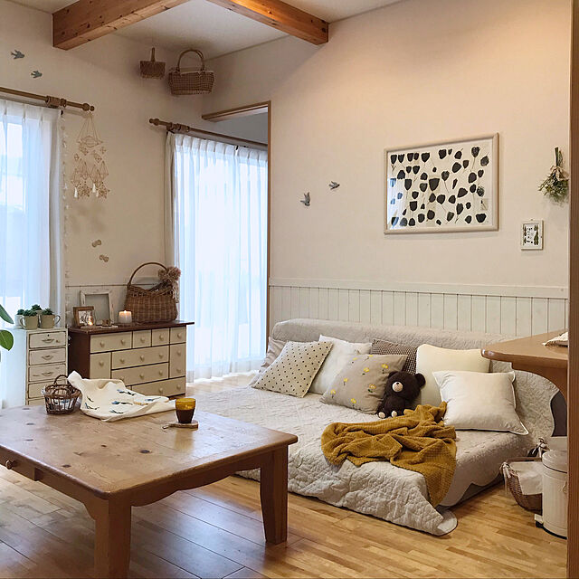 aminchanの-【タイムセール】フレンチリネンキルトマルチカバーの家具・インテリア写真