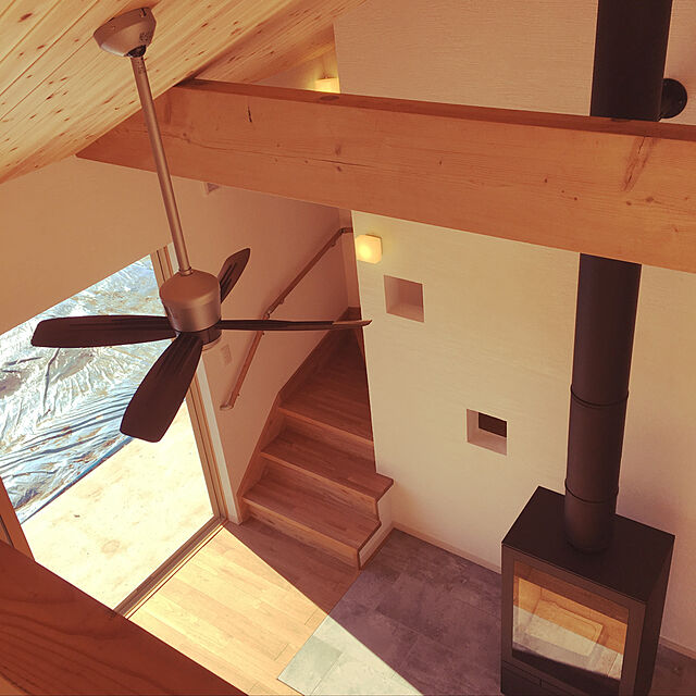 momochiyoのオーデリック-オーデリック シーリングファン リモコン付 WF080 傾斜天井 対応（別売延長パイプ使用時）の家具・インテリア写真